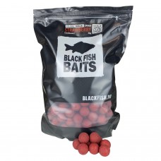 Бойлы растворимые Black Fish Baits SOLUBLE Boilies STRAWBERRY (клубника) 24мм 2кг