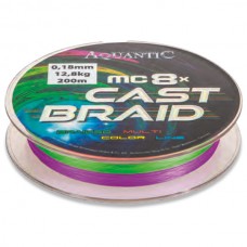 Леска морская плетеная AQUANTIC 8x MC Cast Braid 200m - Multicolor