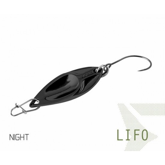 Блесна колеблющаяся Delphin LIFO Spoon 2.5g NIGHT