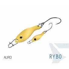 Блесна колеблющаяся Delphin RYBO Spoon 0.5g AURO