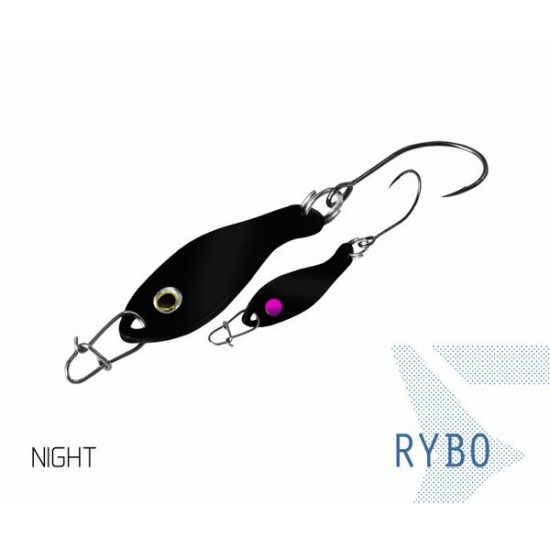 Блесна колеблющаяся Delphin RYBO Spoon 0.5g NIGHT