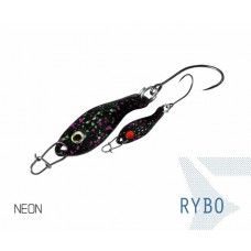 Блесна колеблющаяся Delphin RYBO Spoon 0.5g NEON