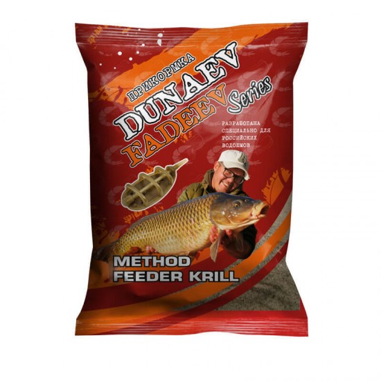 Прикормка DUNAEV FADEEV 1кг Method Feeder Krill (Криль)