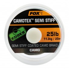 Поводковый материал полужесткий в оплетке FOX Camotex Semi-Stiff