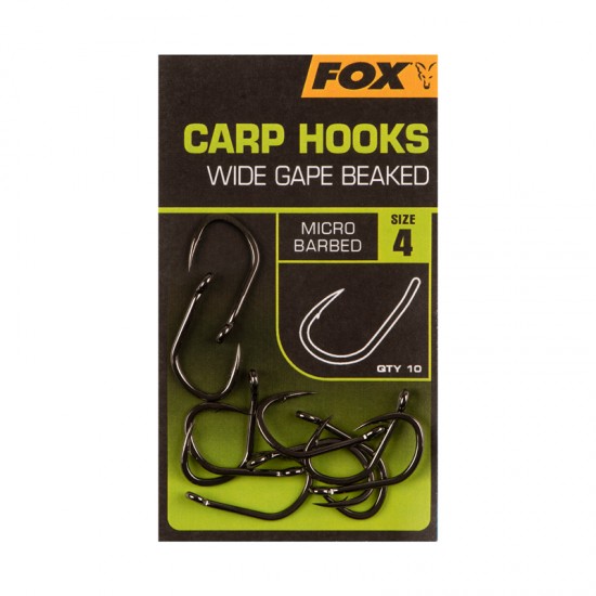 Крючки карповые FOX Carp Hooks Wide Gape Beaked
