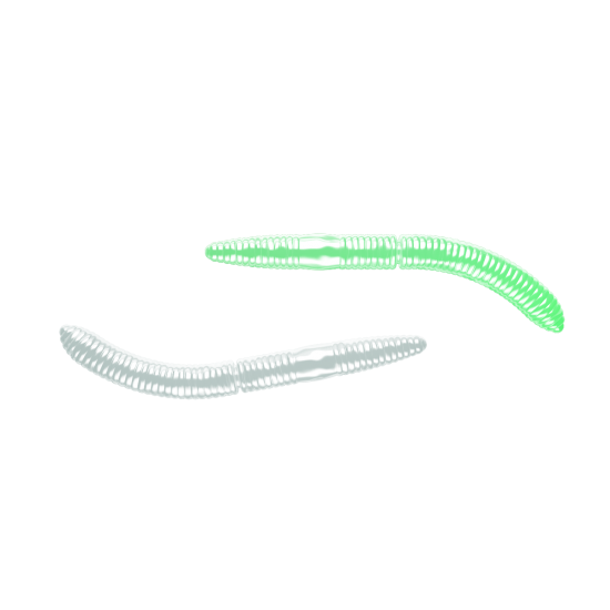 Мягкие приманки Libra Lures Fatty D'Worm 65mm #000 Glow UV Green