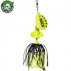 Блесна вращающаяся MADCAT A-STATIC SCREAMING SPINNER Treble Hook 65g FLUO YELLOW UV