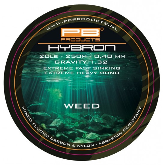 Леска гибрид моно PB PRODUCTS HYBRON 250m Weed