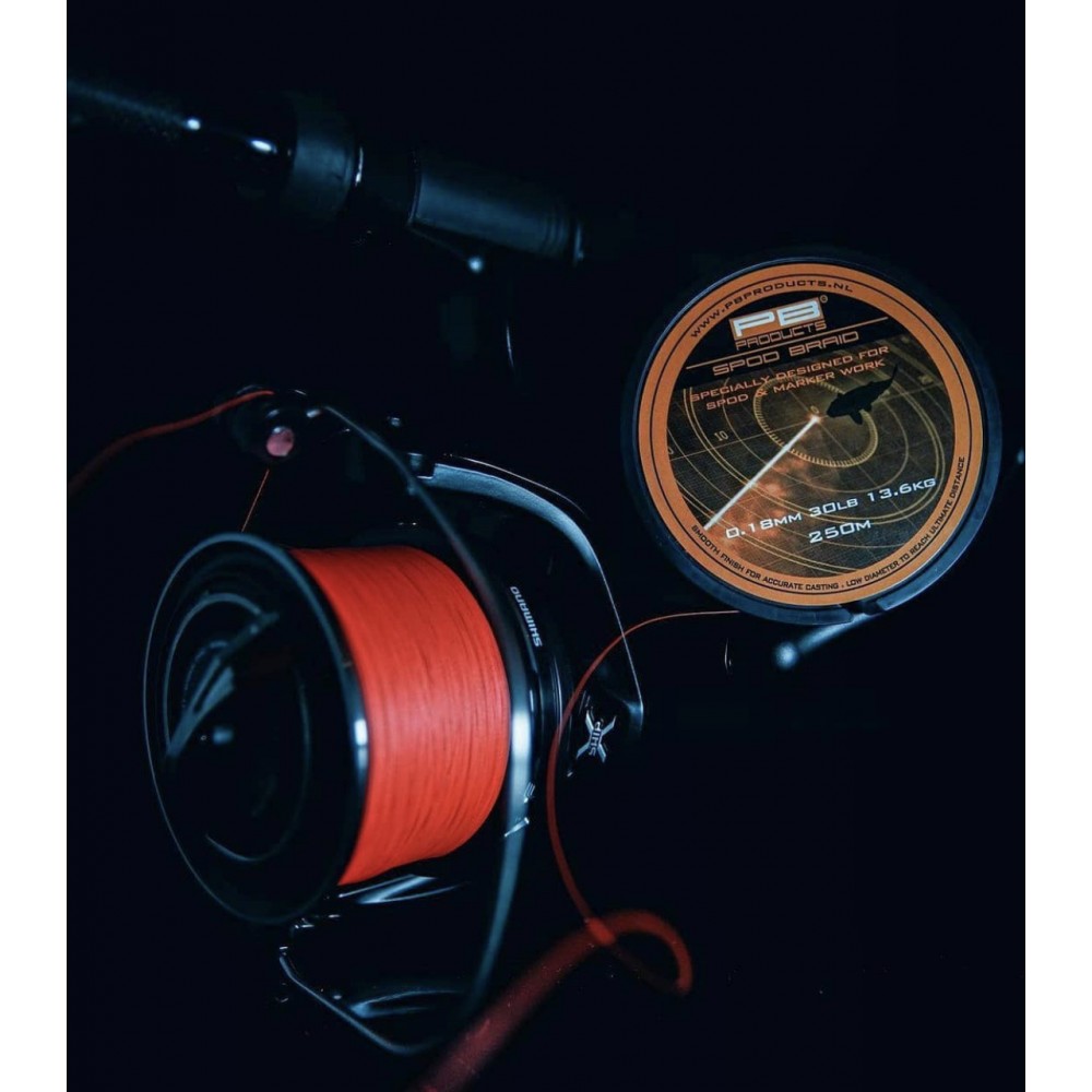 Леска плетеная PB Products SPOD & MARKER Braid 0.18mm 250m Fluo Orange .
