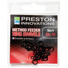 Вертлюг с кольцом для кормушек Preston Innovations METHOD FEEDER RING SWIVELS №6 10 шт.