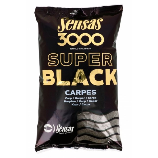 Прикормка Sensas 3000 SUPER BLACK CARP (черный карп) 1кг
