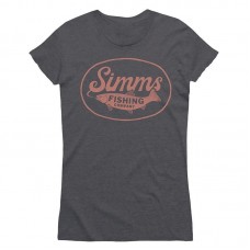 Футболка женская Simms Women's Trout Wander T-Shirt - Charcoal Heather