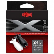 Шнур Spomb X Pro 8+1 Spod Braid Grey 0.18mm 24lb 300m