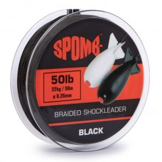 Плетеный шок-лидер Spomb Braided Shockleader Black 50lb 50m