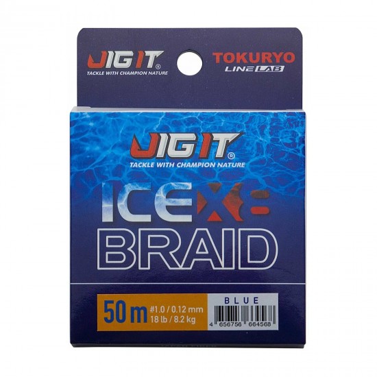 Плетёный шнур JIG IT x Tokuryo Ice Braid X8 Blue 50m
