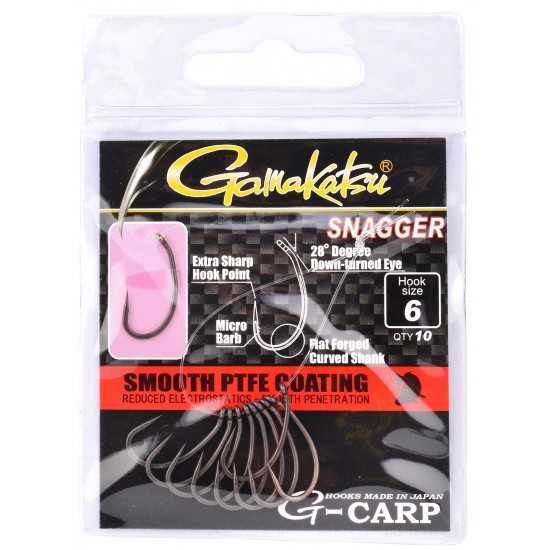 Крючки карповые Gamakatsu G-Carp Snagger