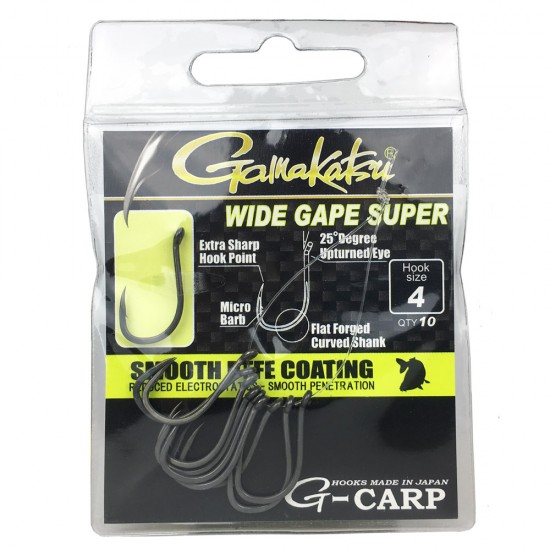 Крючки карповые Gamakatsu G-Carp Wide Gape Super